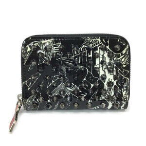 Christian Louboutin Zippy Coin Wallet Panettone Black White